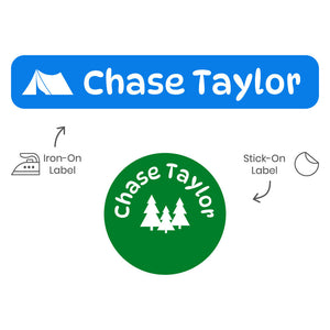 camp clothing labels pack campsite elementary