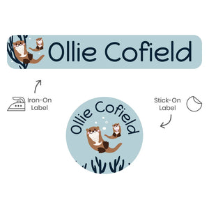 camp clothing labels pack otter powder blue
