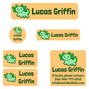 camp labels pack axolotl orange