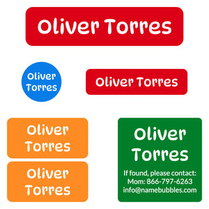 camp labels pack color combos elementary