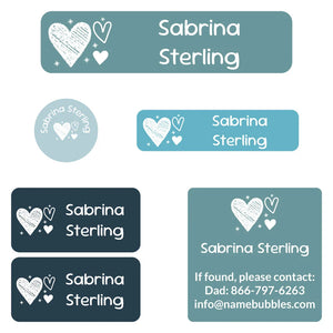 camp labels pack doodle hearts arctic popsicle