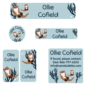camp labels pack otter powder blue