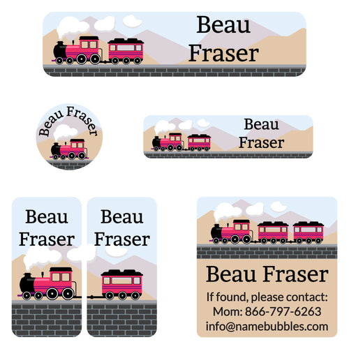 Train Camp Labels Pack For Kids | Name Bubbles
