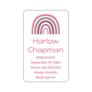 luggage labels pack neutral rainbow rosy glow