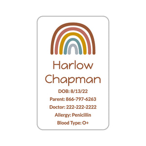 luggage labels pack neutral rainbow rustic harmony