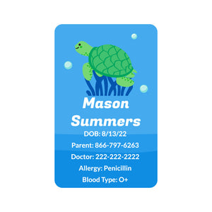 sea animals car seat labels