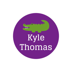 circle name labels alligator purple