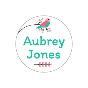 circle name stickers for kids in roller