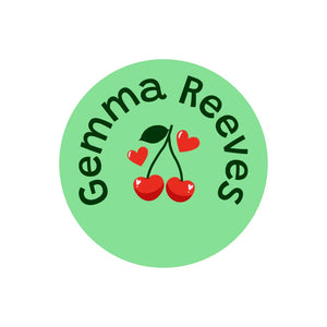 circle name labels cherries solid green