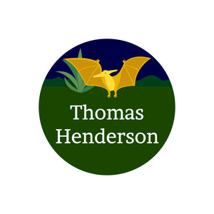 circle name labels dinosaurs dark green