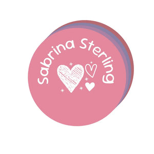 circle name labels doodle hearts berry bash
