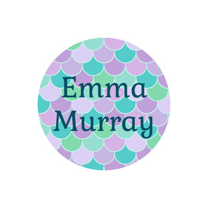 circle name labels mermaid pattern ariel