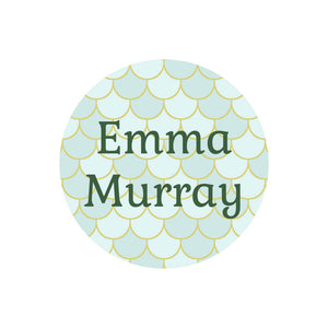circle name labels mermaid pattern mariana