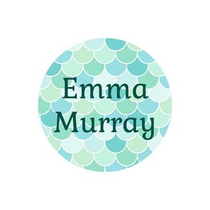 circle name labels mermaid pattern oceana