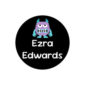 circle name labels monsters black