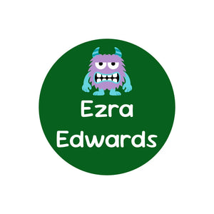 circle name labels monsters dark green