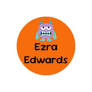 circle name labels monsters orange