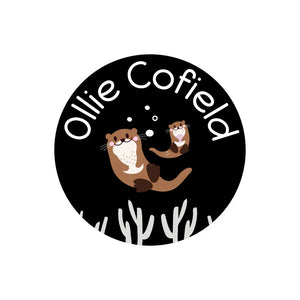 circle name labels otter black