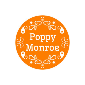 circle name labels western orange