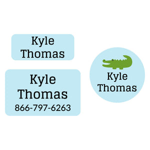 clothing labels pack allligator light blue