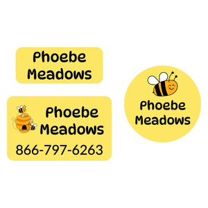 clothing labels pack bee yellow