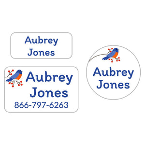 kids' clothing labels bundle in bluebird
