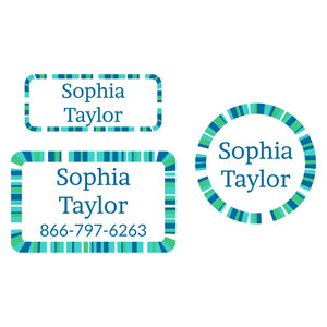 kids laundry-safe clothing labels pack in confetti river rocks