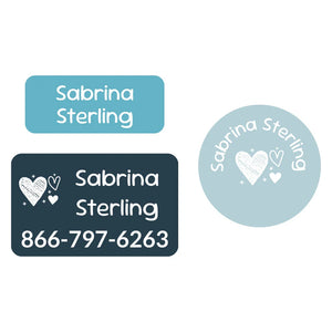 clothing labels pack doodle hearts arctic popsicle