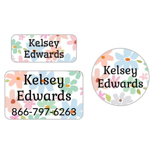 Flowers Clothing Labels Pack
