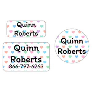 clothing name labels bundle hearts new rainbow
