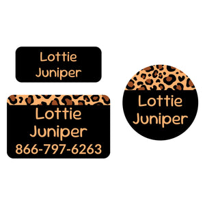 clothing labels pack leopard print classic