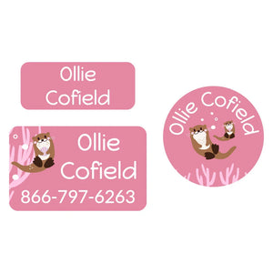 clothing labels pack otter muted pink