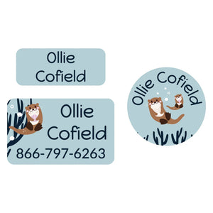 clothing labels pack otter powder blue