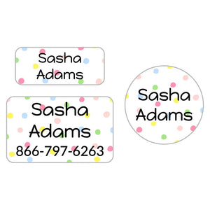 kids' clothing labels bundle in pom pom rainbow