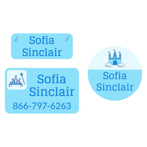 clothing labels pack princess blue