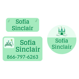 clothing labels pack princess green