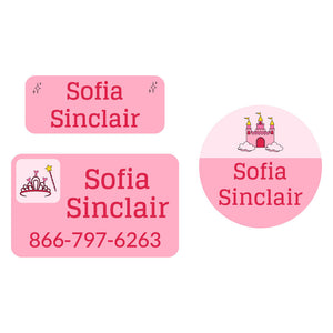 clothing labels pack princess pink