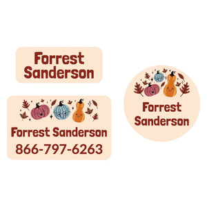 clothing labels pack pumpkin patch