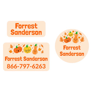 clothing labels pack pumpkin spice