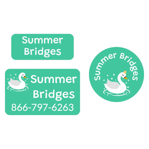 clothing labels pack swan green