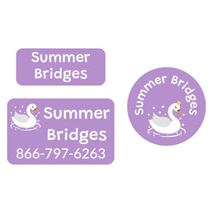 clothing labels pack swan lavender