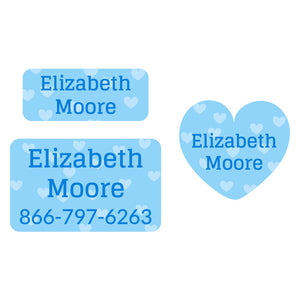 sweetheart blue clothing labels pack