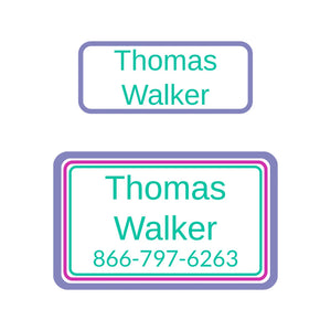 personalized college name labels pack bands pacific surf