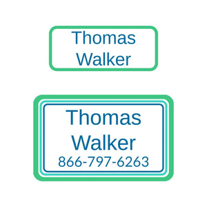 personalized college name labels pack bands river rocks