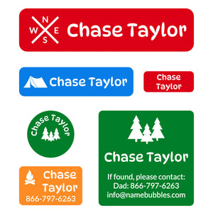 day camp labels pack campsite elementary