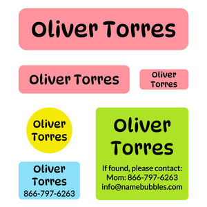 day camp labels pack color combos undersea treasure