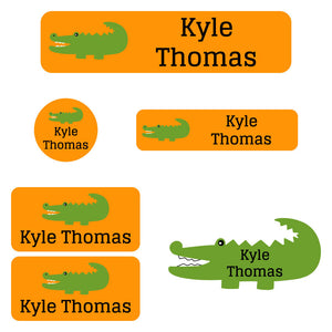 daycare labels pack allligator orange