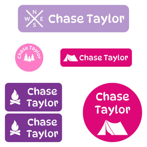 daycare labels pack campsite fairy princess