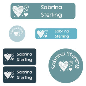 daycare labels pack doodle hearts arctic popsicle
