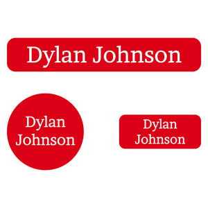 one color candy apple iron-on clothing labels pack